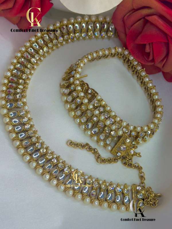 Pearl Anklets with Kundan | Pair Of Anklets