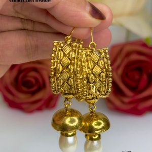 Bali With Pearl Hanging | 24k gold plated | JHM