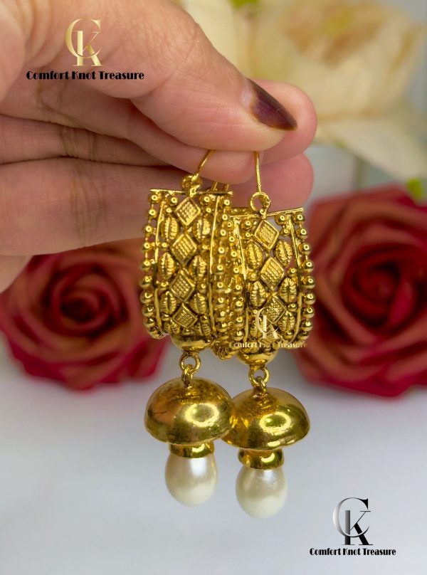 Bali With Pearl Hanging | 24k gold plated | JHM