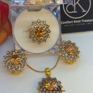 Big bayza combo with big stone | 24k gold plated | Hot selling article