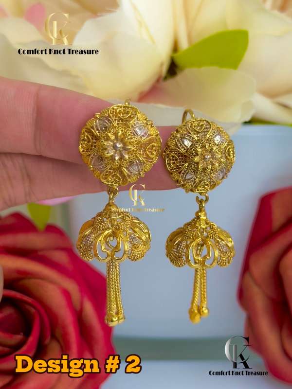 RP Gold Look Jhumki | 24k gold plated | JHM - Image 2