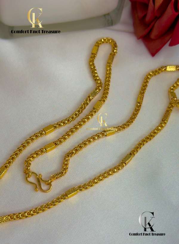 Thick Beaded Long Chain | Daily Wear Chain | CHN - Image 2